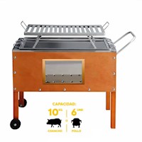 Caja China Mr. Grill Smart Glass Galvanizado Platinas